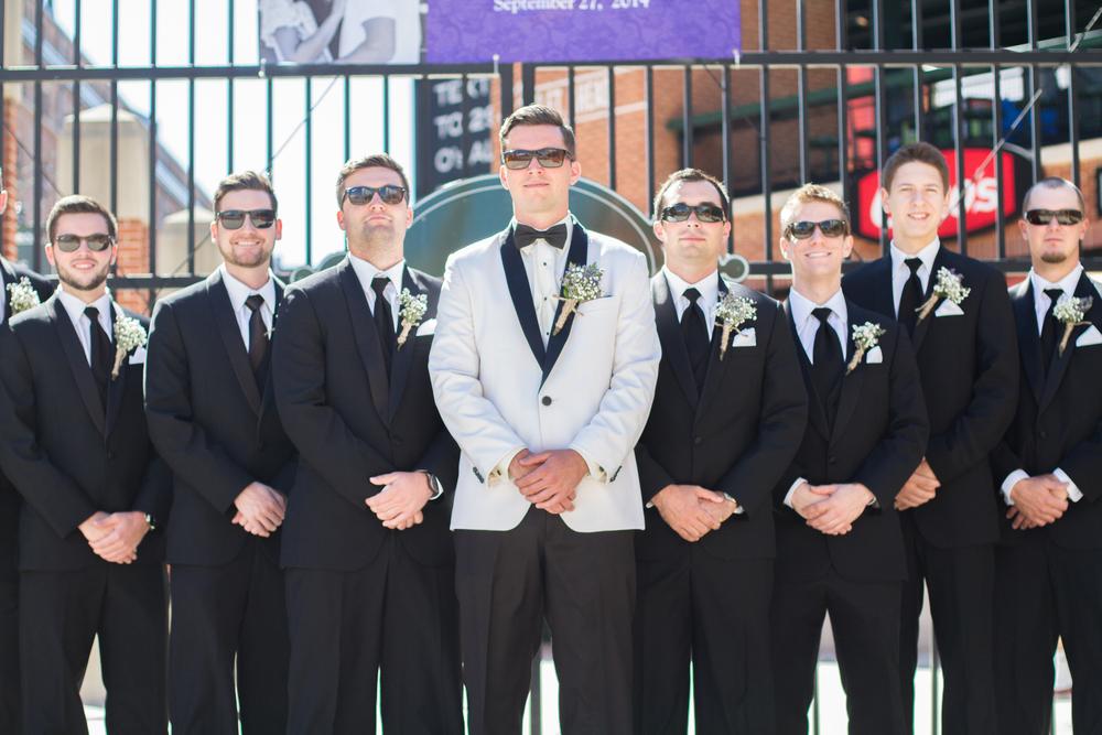  I get a kick out of this one because the groom thought pocket watches would be such a cool groomsmen gift, but the bride did not want them wearing these during the ceremony. Guess what? They did it anyway. 