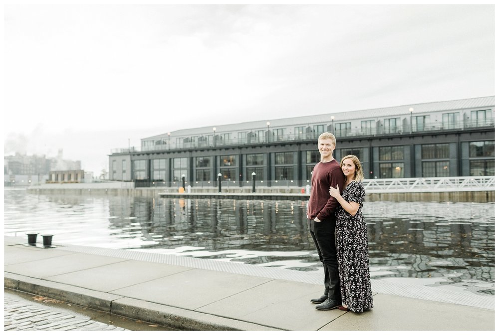 A romantic Fells Point engagement session in the rain.