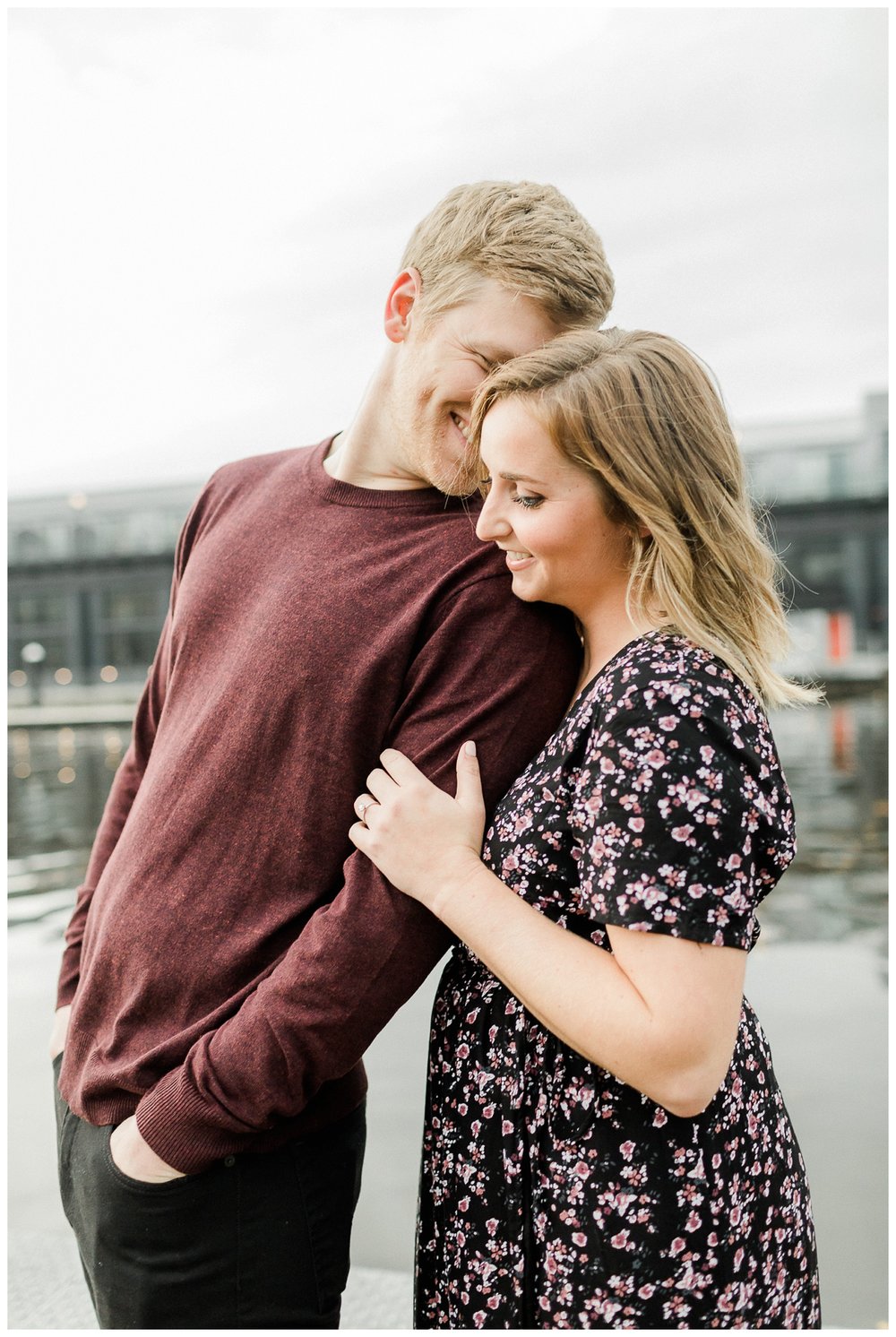 A romantic Fells Point engagement session in the rain.