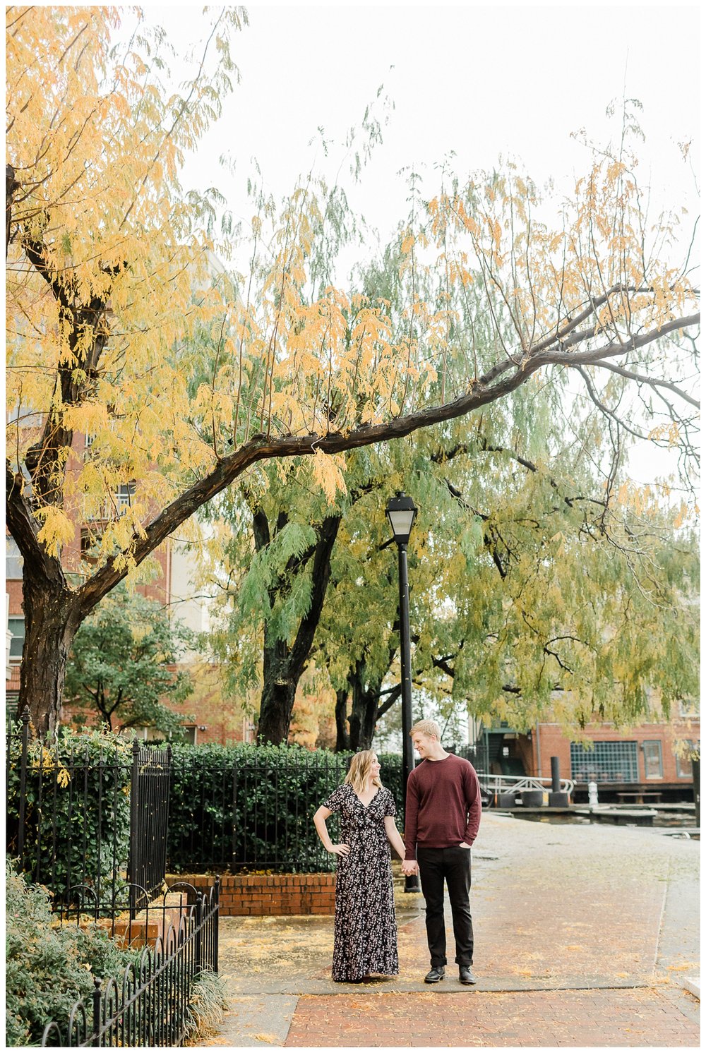 A romantic Fells Point engagement session in the rain.