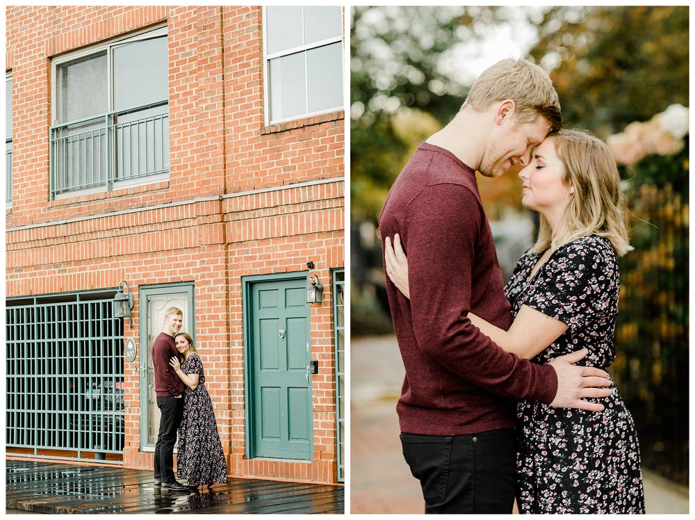 A romantic Fells Point engagement session in the rain.