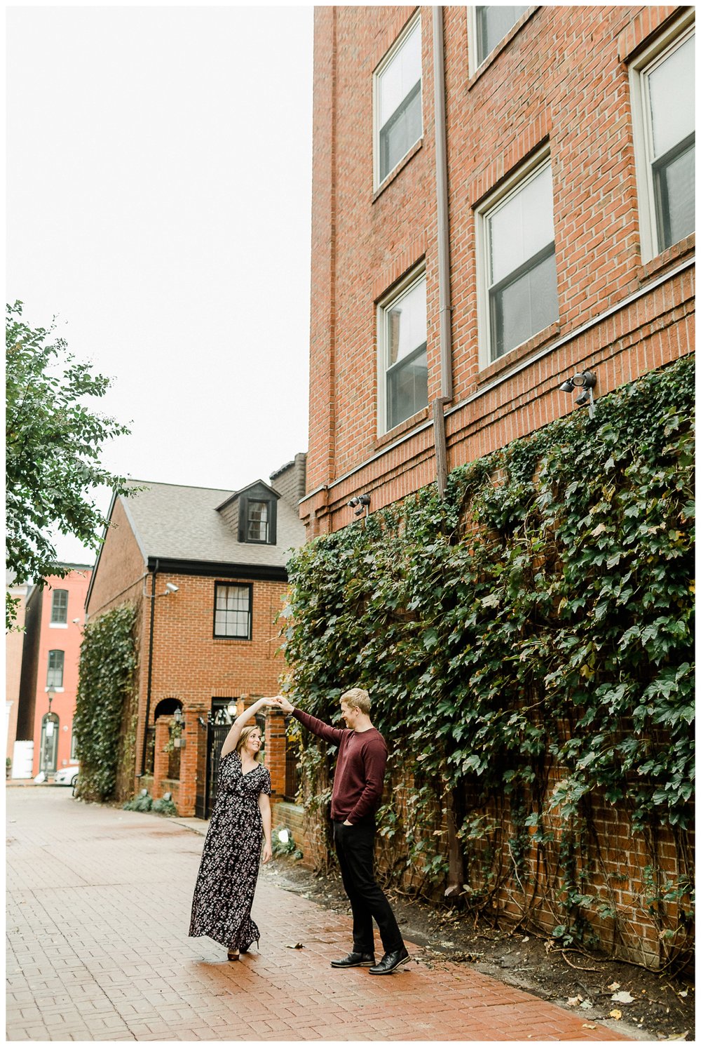 A romantic Fells Point engagement session in the rain.