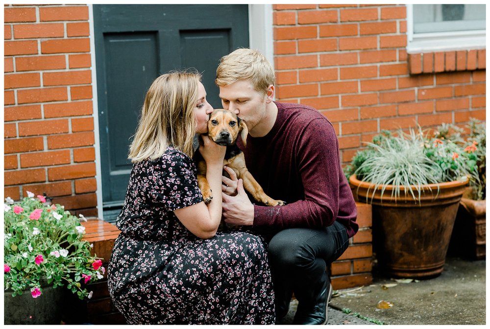 A romantic Fells Point engagement session in the rain.