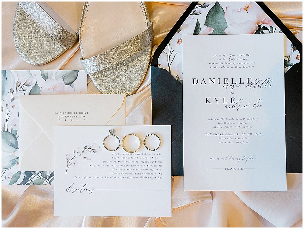 A black tie wedding at the Chesapeake Bay Beach Club on the Eastern Shore of Maryland.