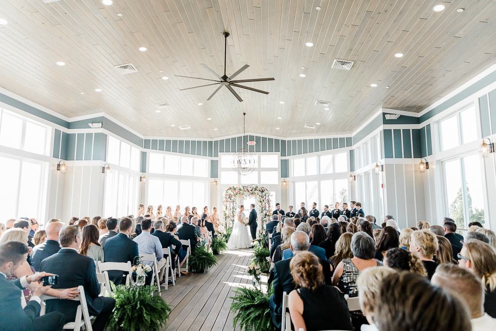 A luxurious, black tie wedding at the Chesapeake Bay Beach Club in Annapolis, Maryland.