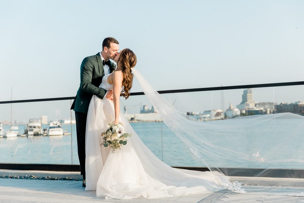 Elegant, luxurious wedding at the Sagamore Pendry in Baltimore, Maryland.