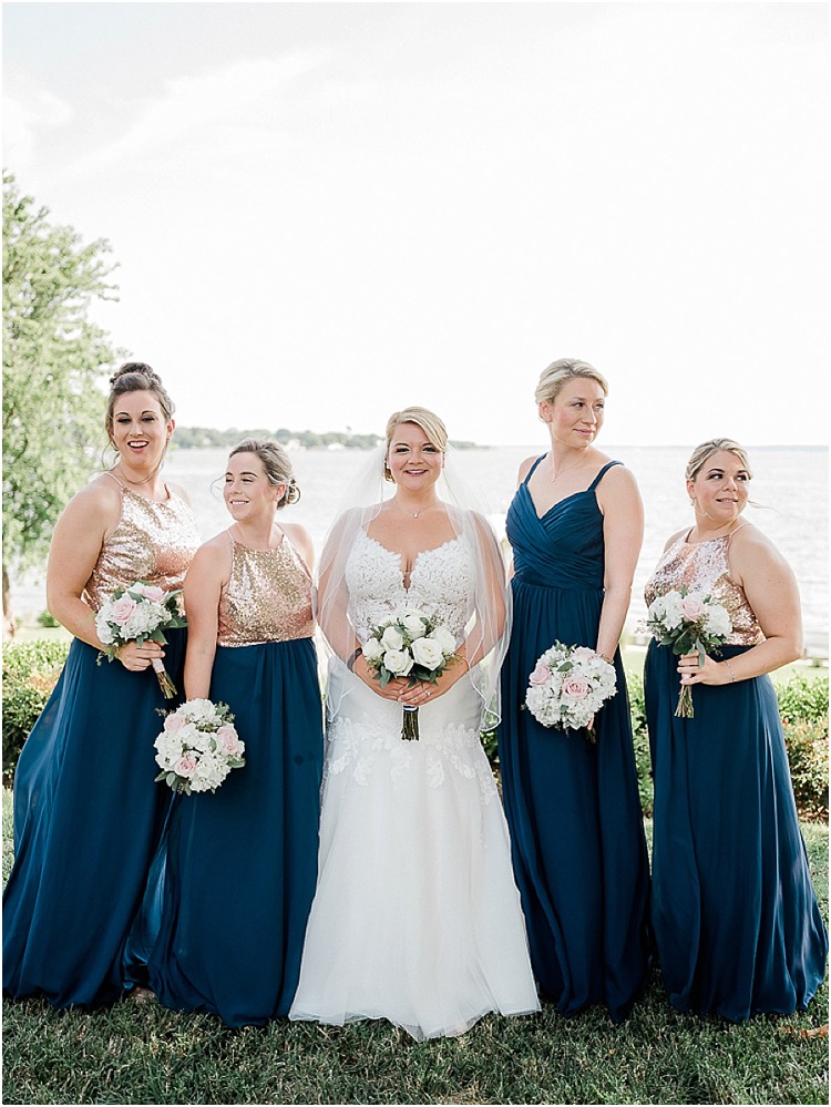 Classic waterfront wedding at the Bayfront Club in Edgemere, Maryland.