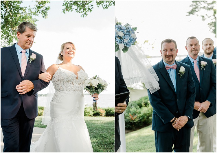 Classic waterfront wedding at the Bayfront Club in Edgemere, Maryland.