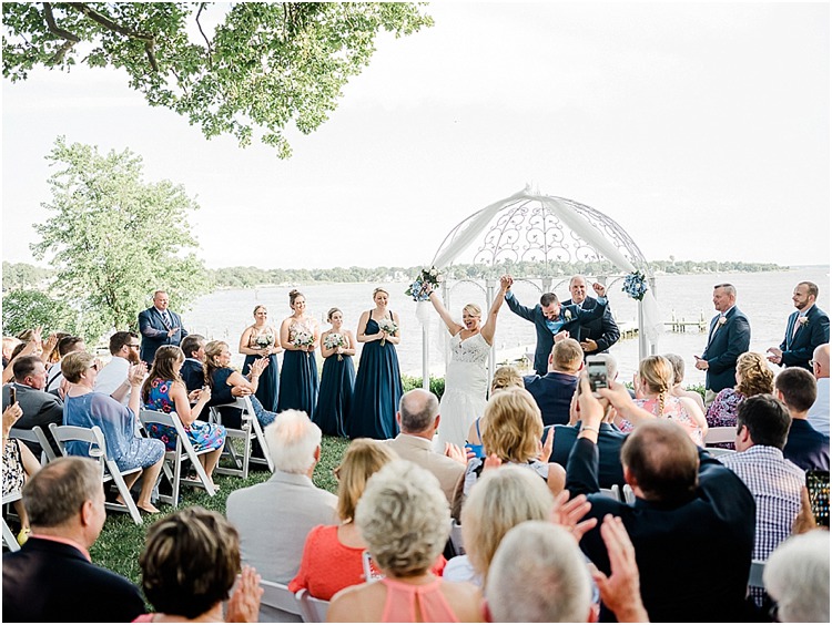 Classic waterfront wedding at the Bayfront Club in Edgemere, Maryland.