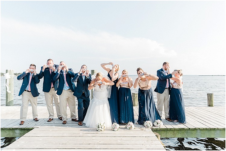 Classic waterfront wedding at the Bayfront Club in Edgemere, Maryland.