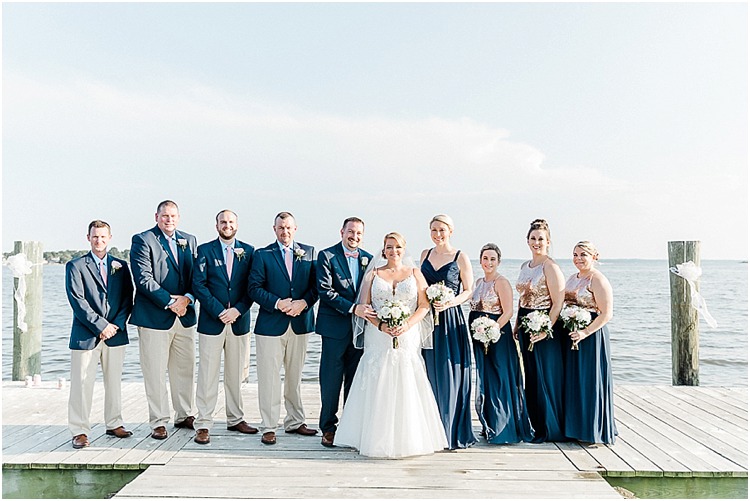 Classic waterfront wedding at the Bayfront Club in Edgemere, Maryland.