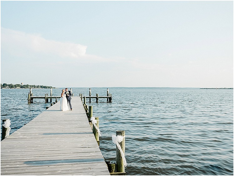 Classic waterfront wedding at the Bayfront Club in Edgemere, Maryland.