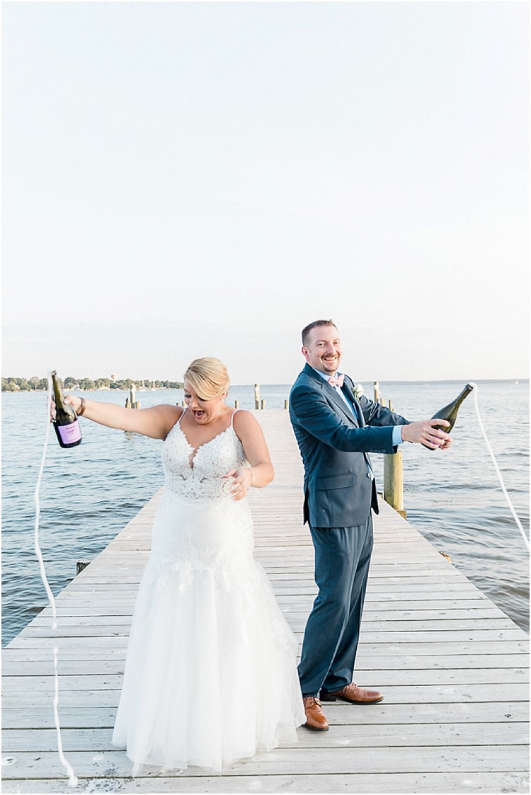 Classic waterfront wedding at the Bayfront Club in Edgemere, Maryland.