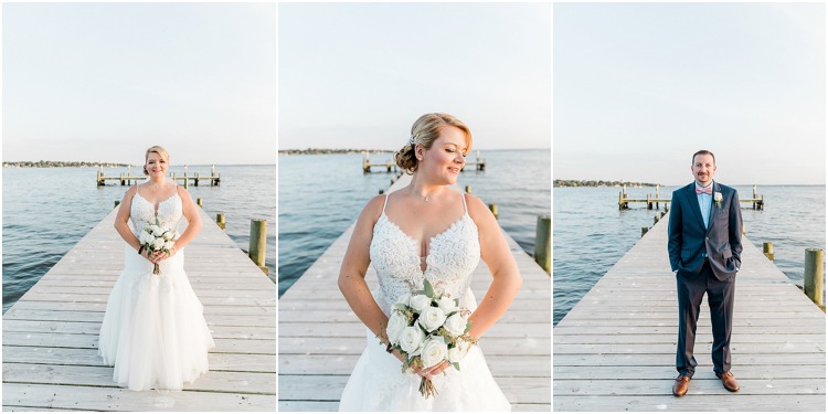 Classic waterfront wedding at the Bayfront Club in Edgemere, Maryland.