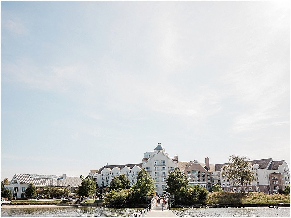 A wild Hyatt wedding where the ceremony took place on a dock on the Choptank River in Cambridge, Maryland..