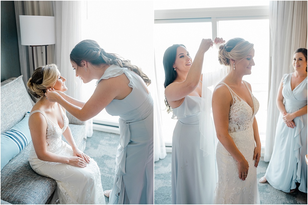 A wild Hyatt wedding where the ceremony took place on a dock on the Choptank River in Cambridge, Maryland..