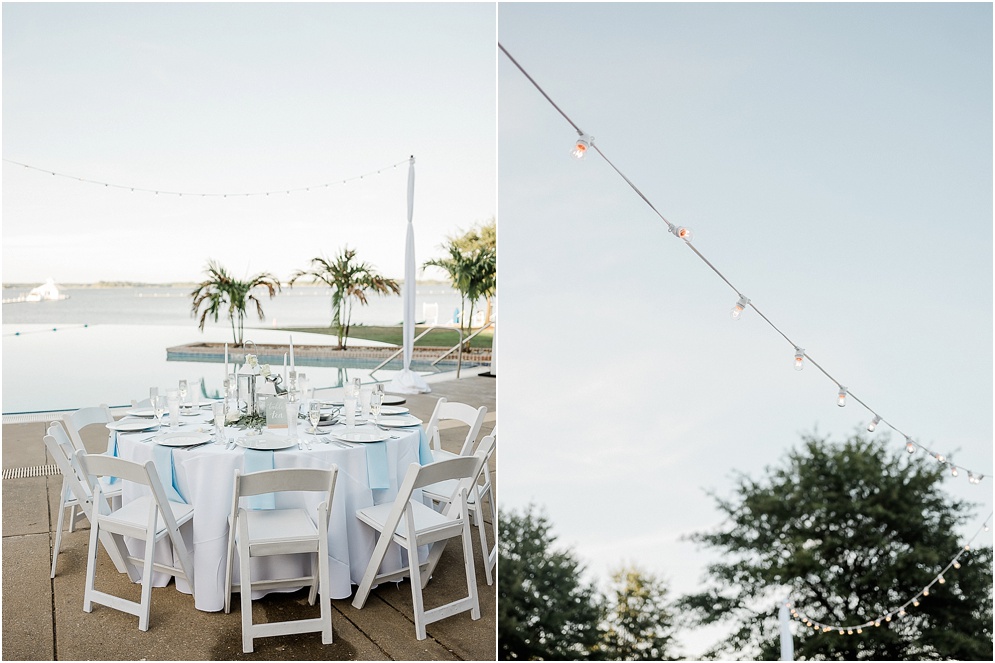 A wild Hyatt wedding where the ceremony took place on a dock on the Choptank River in Cambridge, Maryland.