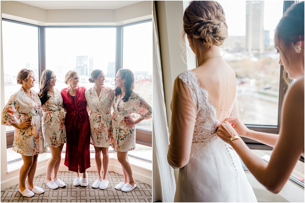 A chic, industrial wedding at the Winslow Room in Baltimore, Maryland.