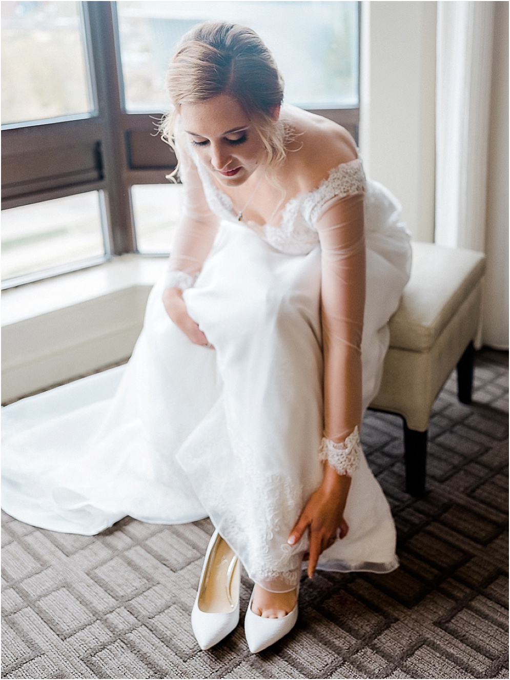 A chic, industrial wedding at the Winslow Room in Baltimore, Maryland.