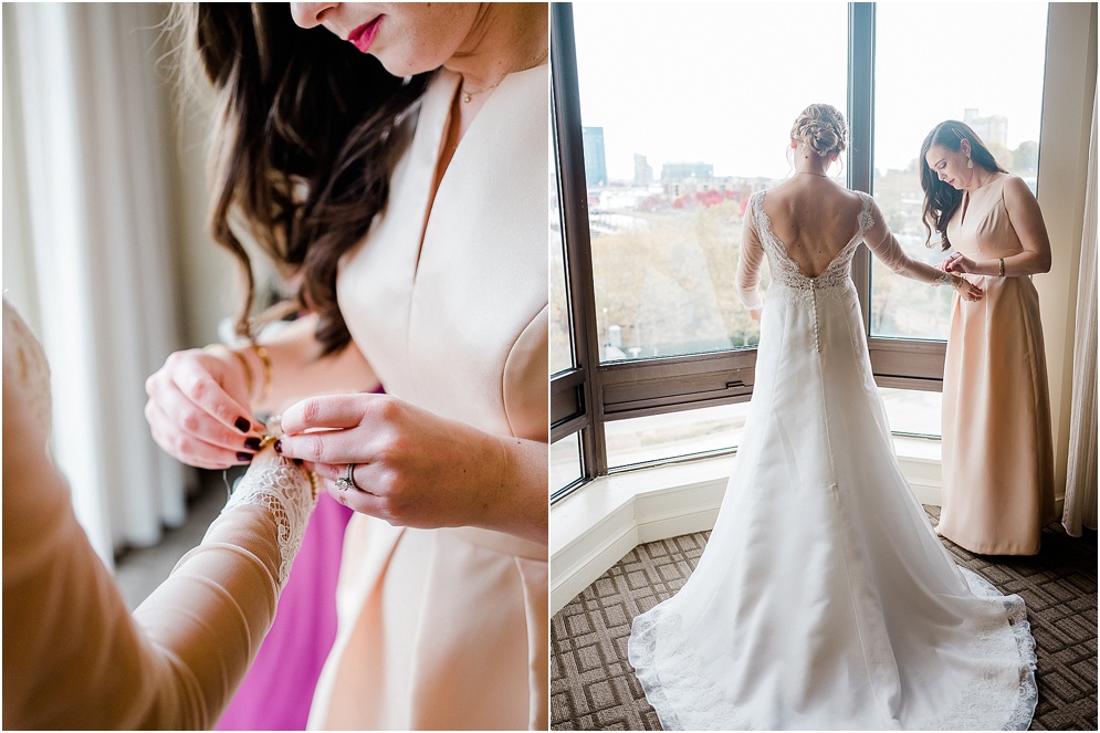 A chic, industrial wedding at the Winslow Room in Baltimore, Maryland.