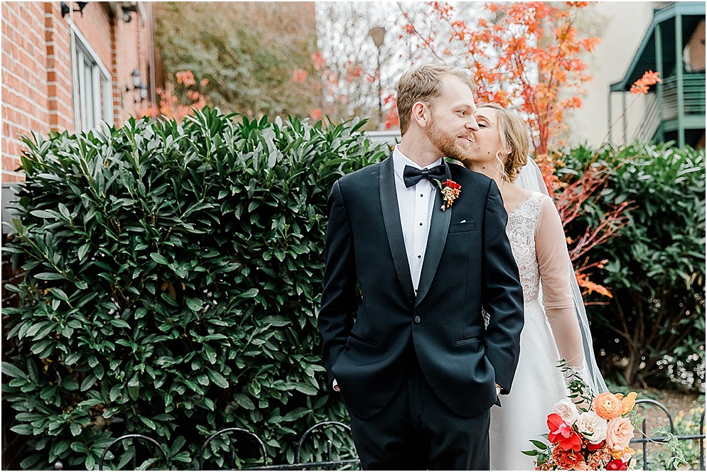 A chic, industrial wedding at the Winslow Room in Baltimore, Maryland.