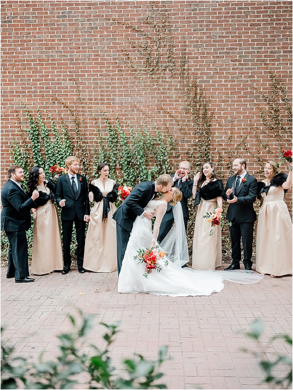 A chic, industrial wedding at the Winslow Room in Baltimore, Maryland.