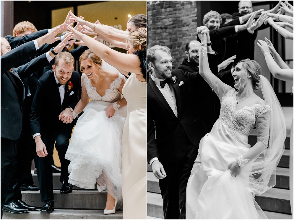 A chic, industrial wedding at the Winslow Room in Baltimore, Maryland.