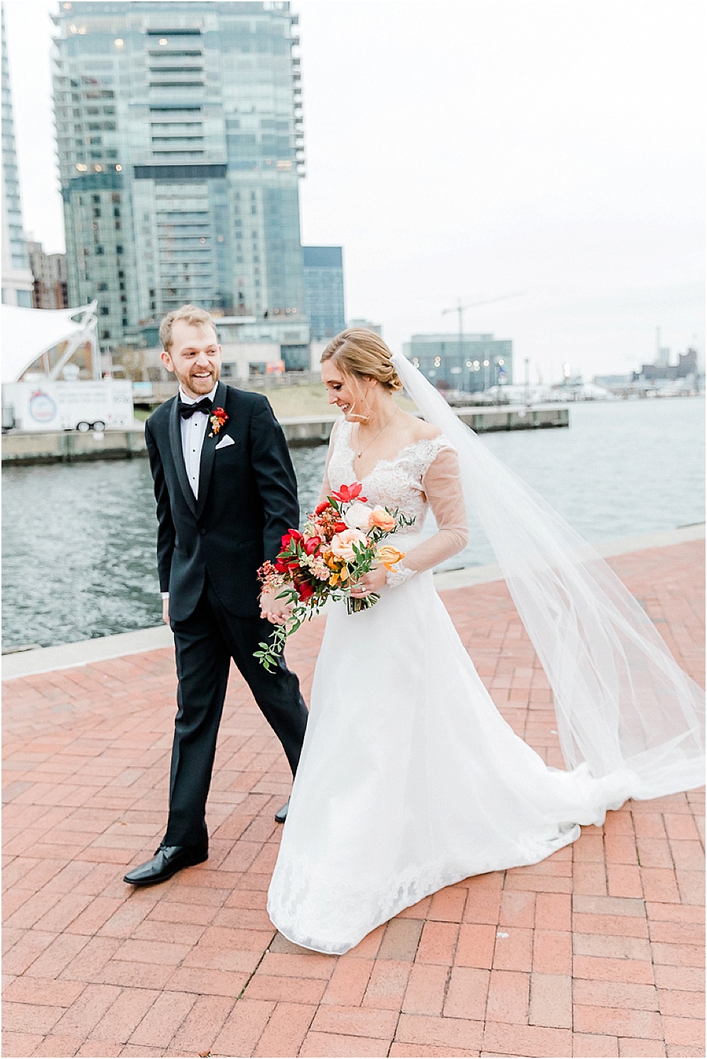 A chic, industrial wedding at the Winslow Room in Baltimore, Maryland.