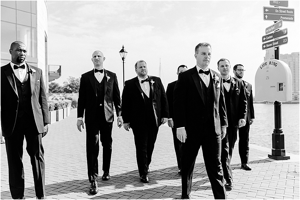 A black and gold Great Gatsby themed wedding at the Belvedere Hotel in Baltimore, Maryland.