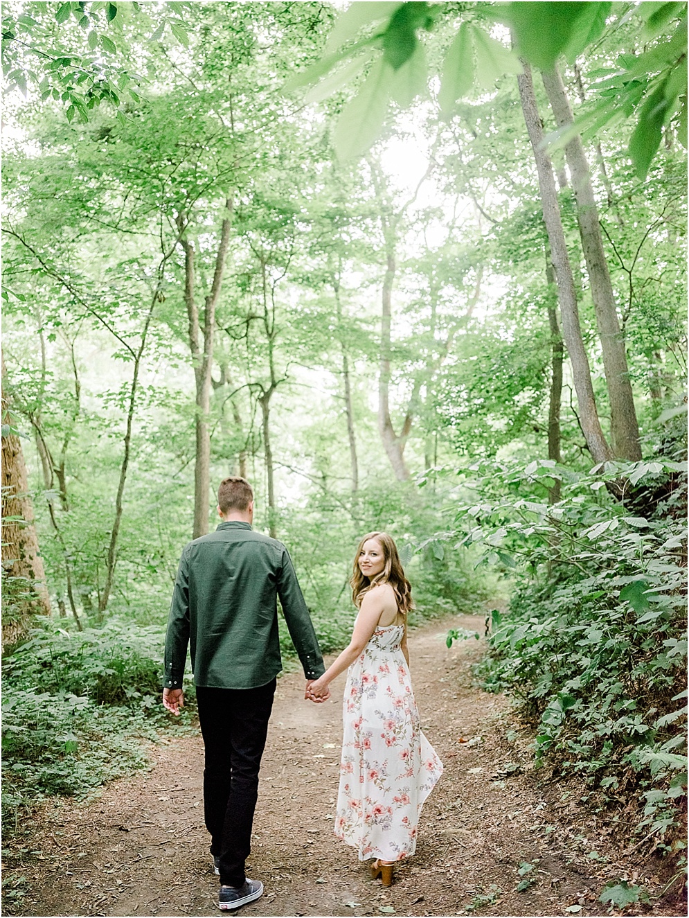 A hidden forest photo shoot at Shenk's Ferry Wildflower Preserve in Lancaster, Pennsylvania. 