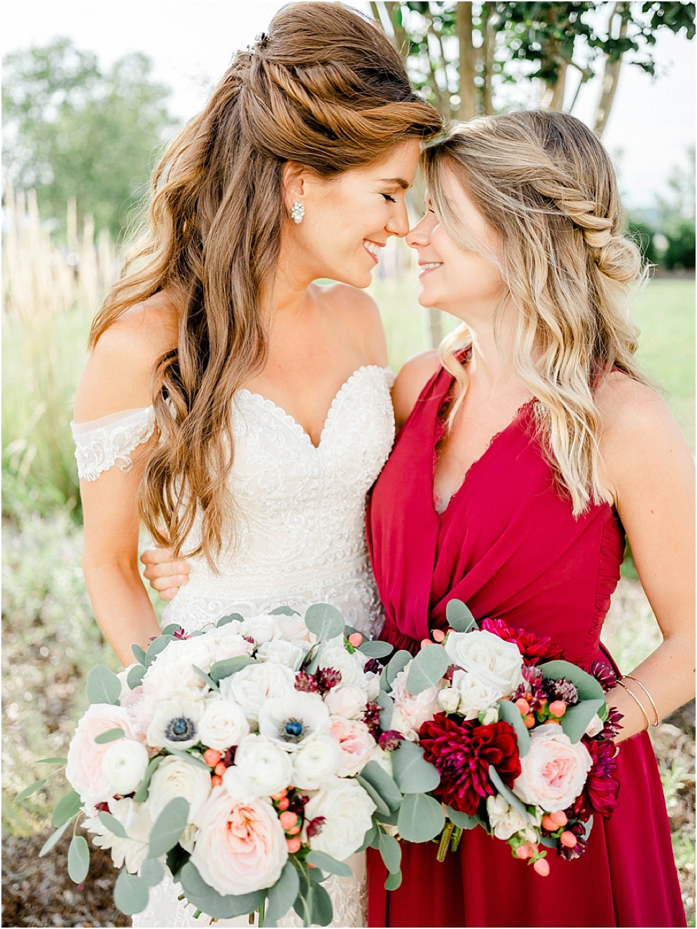 An elegant wedding at Herrington on the Bay, which is an Annapolis waterfront wedding venue. This wedding used reds & blushes to add romance.