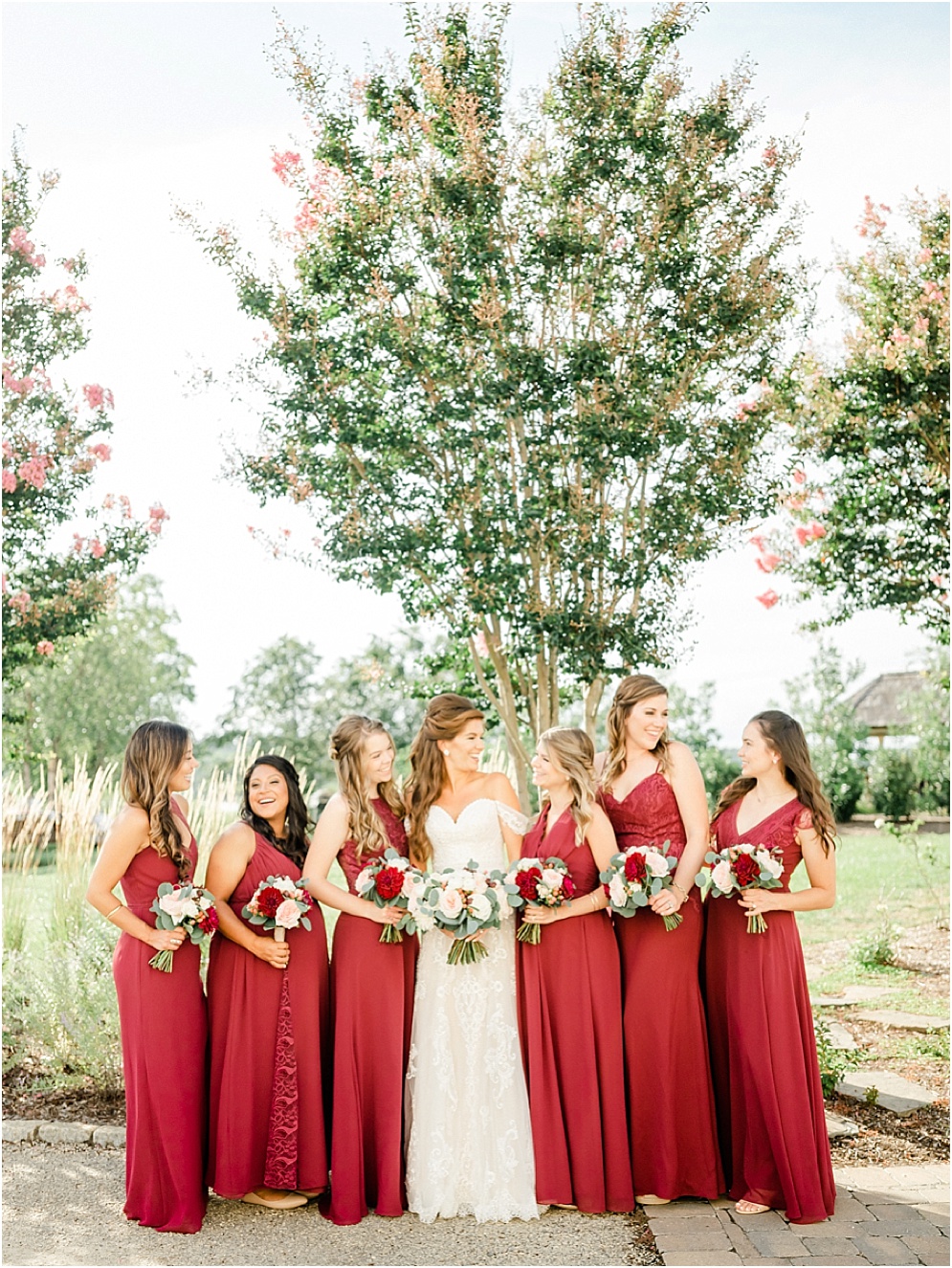 An elegant wedding at Herrington on the Bay, which is an Annapolis waterfront wedding venue. This wedding used reds & blushes to add romance.