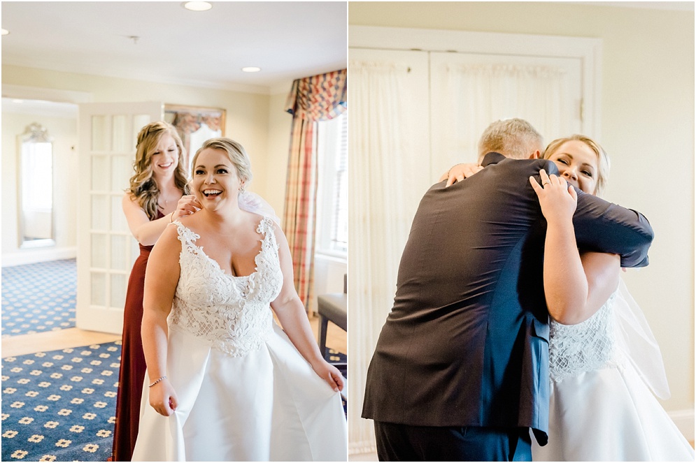 An Eastern Shore wedding in Downtown Easton, featuring deep red and purple hues and an incredibly joyful couple.