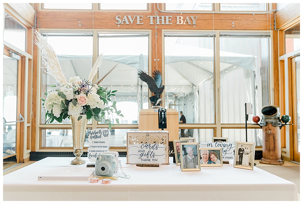 A navy and periwinkle nautical wedding at the Chesapeake Bay Foundation in Annapolis, Maryland.