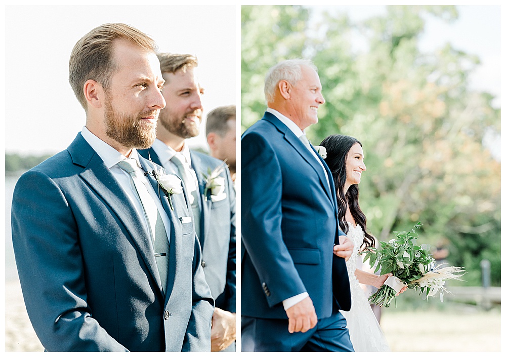 A navy and periwinkle nautical wedding at the Chesapeake Bay Foundation in Annapolis, Maryland.