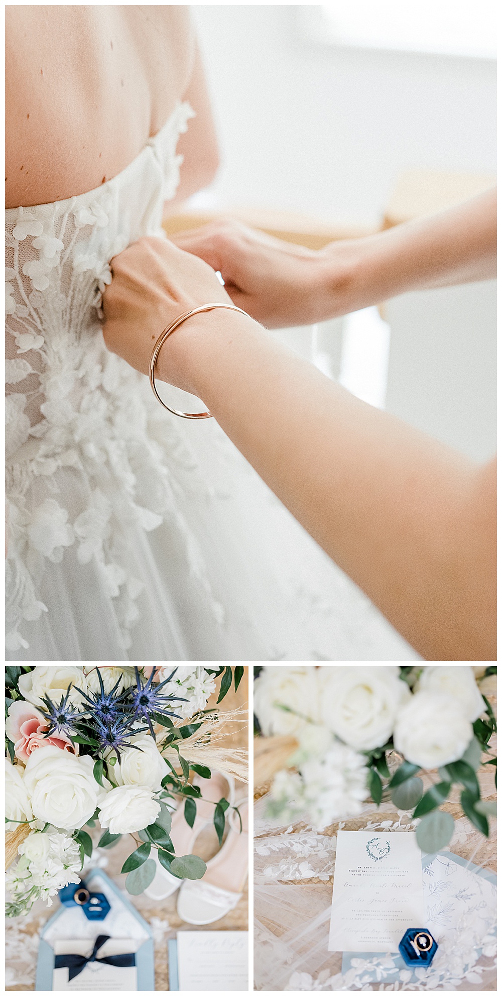 A navy and periwinkle nautical wedding at the Chesapeake Bay Foundation in Annapolis, Maryland.