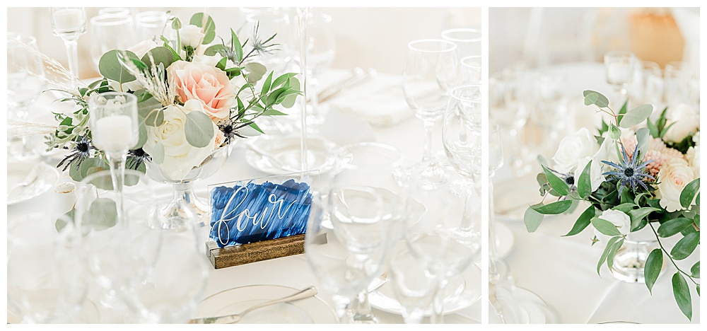 A navy and periwinkle nautical wedding at the Chesapeake Bay Foundation in Annapolis, Maryland.