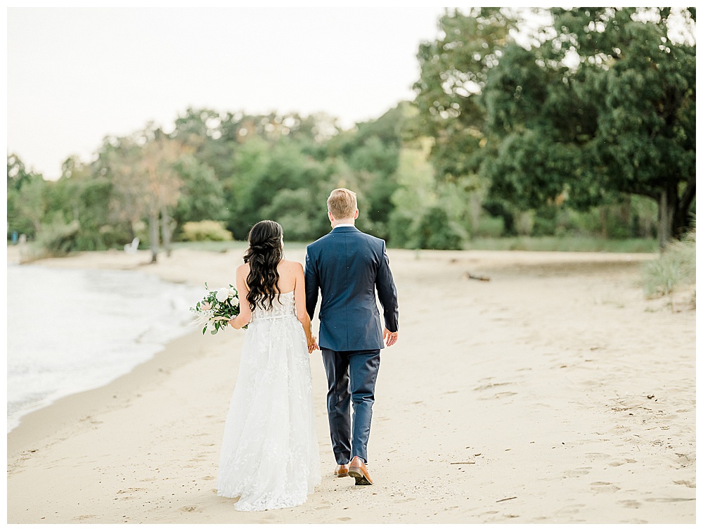 A navy and periwinkle nautical wedding at the Chesapeake Bay Foundation in Annapolis, Maryland.