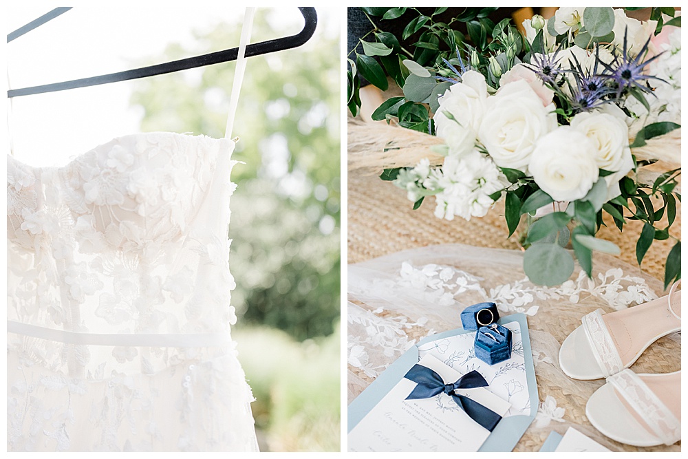 A navy and periwinkle nautical wedding at the Chesapeake Bay Foundation in Annapolis, Maryland.