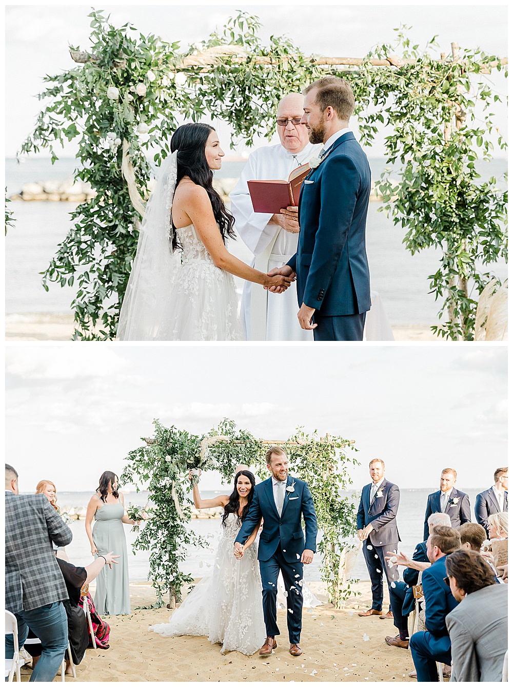 A navy and periwinkle nautical wedding at the Chesapeake Bay Foundation in Annapolis, Maryland.