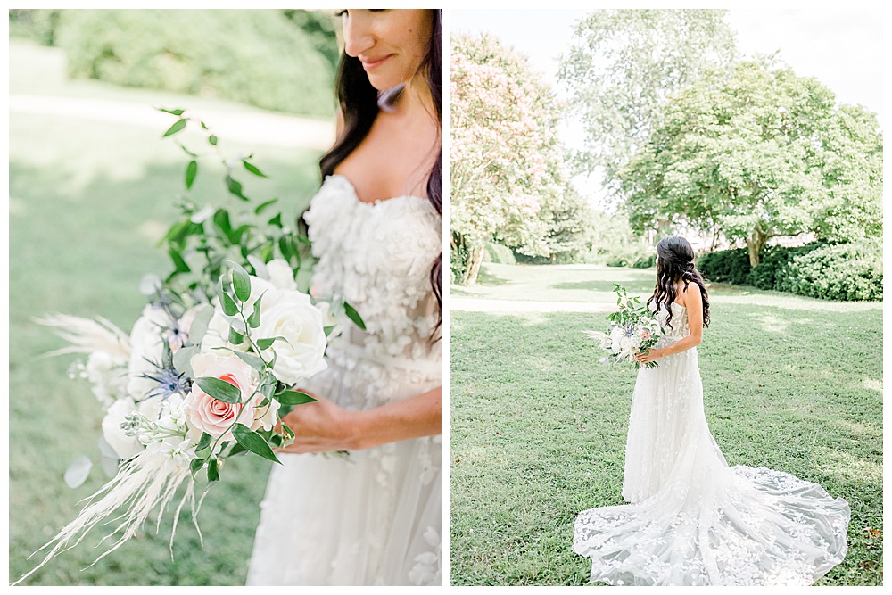 A navy and periwinkle nautical wedding at the Chesapeake Bay Foundation in Annapolis, Maryland.