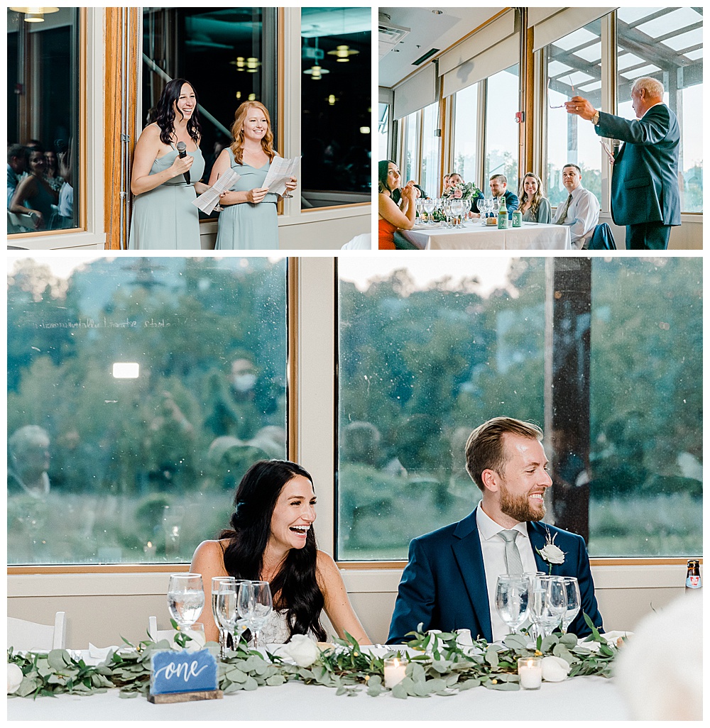 A navy and periwinkle nautical wedding at the Chesapeake Bay Foundation in Annapolis, Maryland.