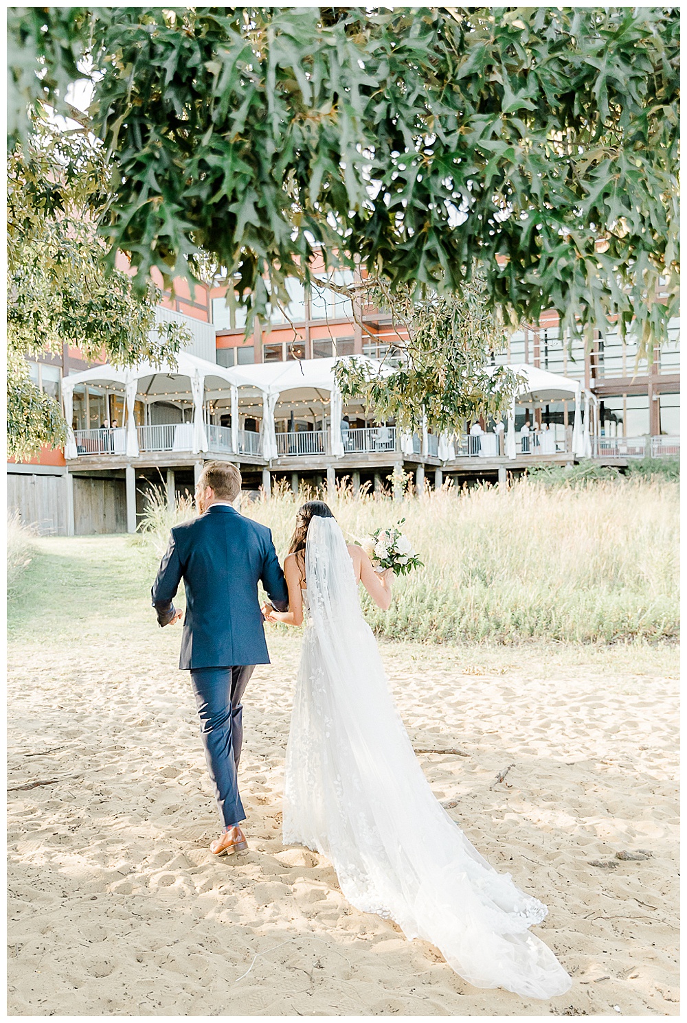 A navy and periwinkle nautical wedding at the Chesapeake Bay Foundation in Annapolis, Maryland.