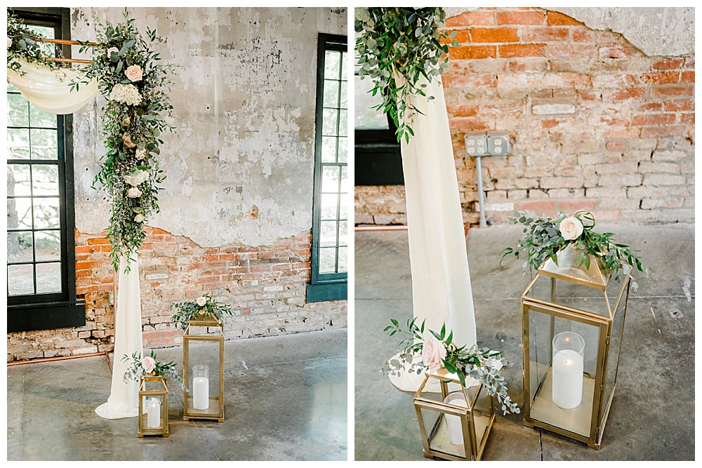 A glamorous, modern, gold wedding at Mt. Washington Dye House.