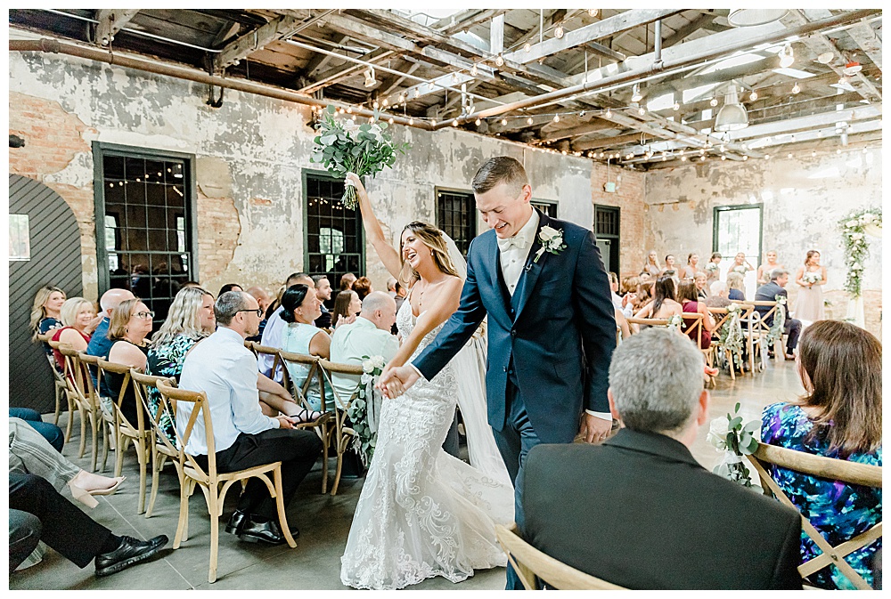 A glamorous, modern, gold wedding at Mt. Washington Dye House.