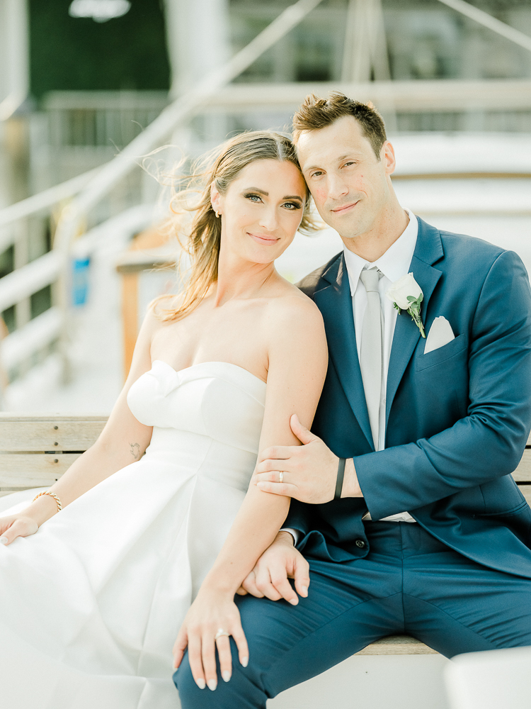 A trendy, chic, waterfront wedding in Annapolis, Maryland.